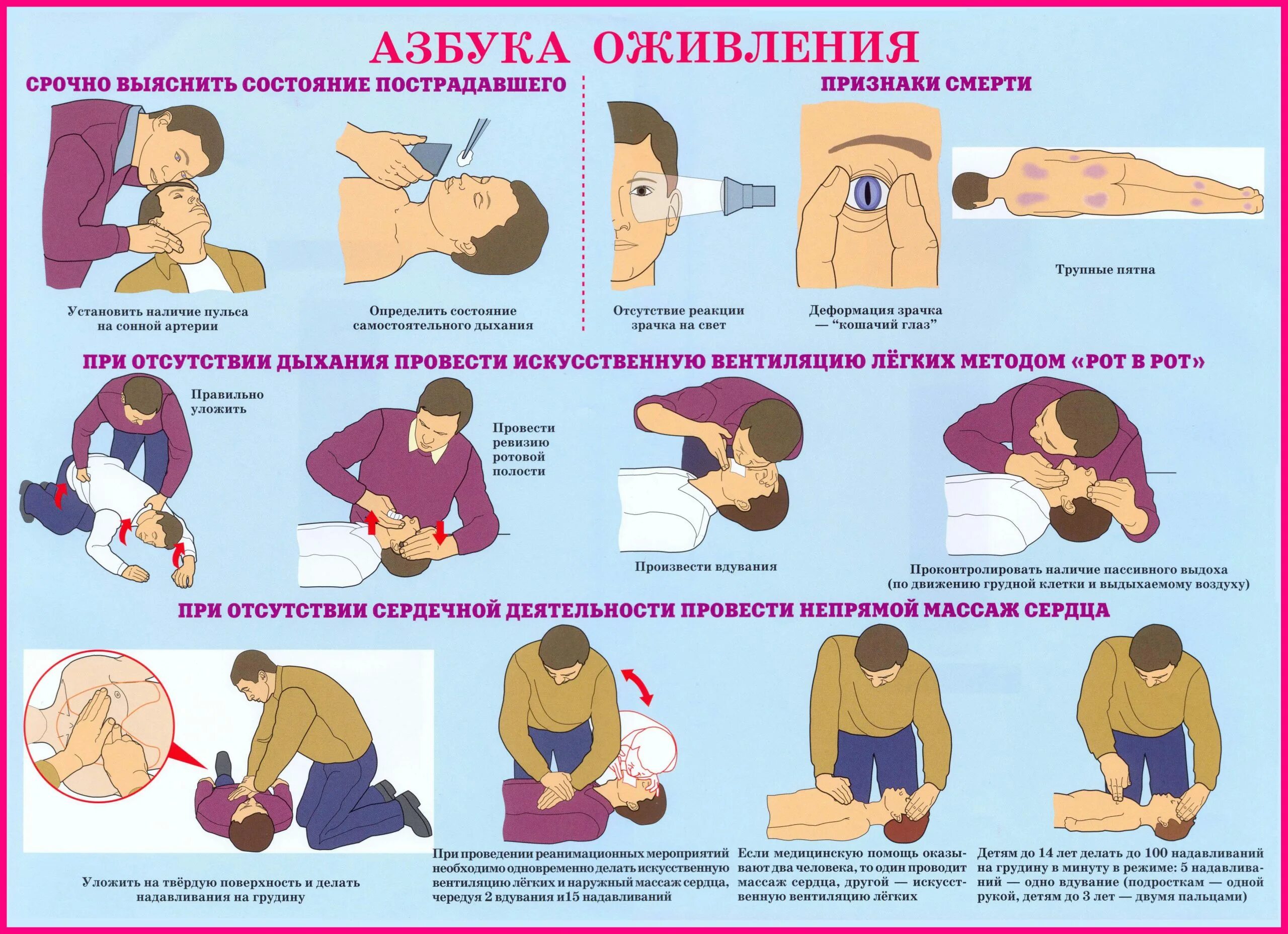 Оказывать первую помощь при несчастных случаях