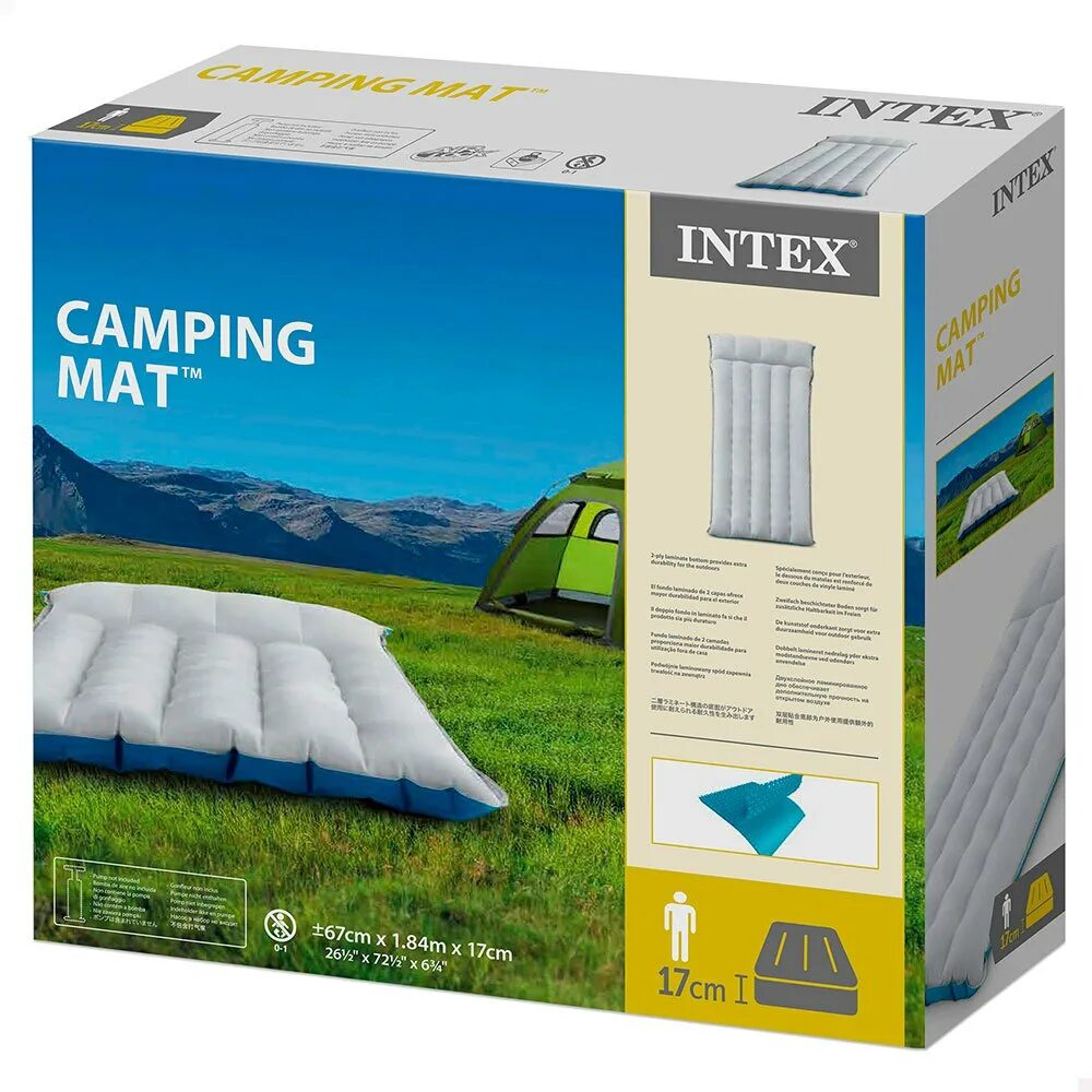 Camping mats. 67997 intex. матрас кемпинговый. матрас надувной для кемпинга. надувной матрас intex camping mats.