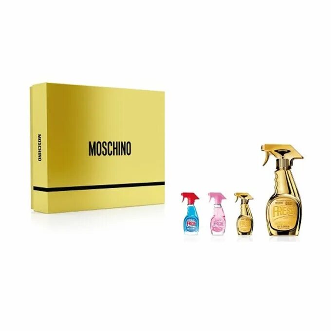 Moschino gold. Мошино Голд Парфюм. Москино Фреш Голд. Духи Moschino Gold. Набор Москино Фреш Голд.