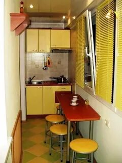 Планировка кухни на балконе в квартире