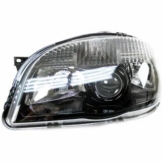 Фара Шевроле Нива левая с линзой, черная маска нового образца РусФар в сборе 1шт