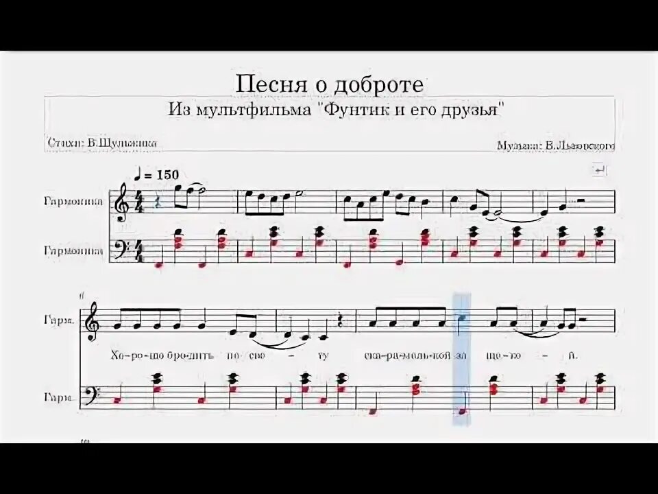 Песня фунтика текст. Песня Фунтика доброта. Песня из Фунтика доброта. Песня Фунтика доброта Ноты. Песня Фунтика Ноты.