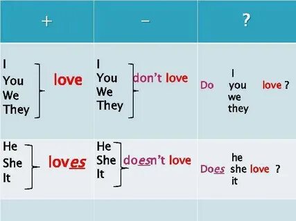 Simple present tense do does