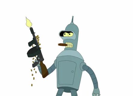 futurama bender loves guns by pong123.