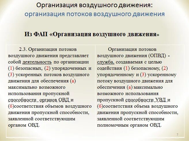 Организация воздушного движения в российской федерации