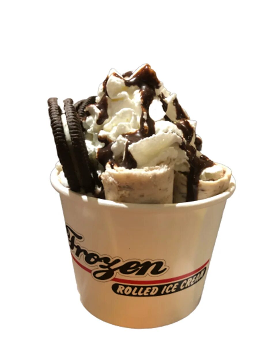Ice roll. Ролл мороженое. Жареное мороженое. Rolled Ice Cream.