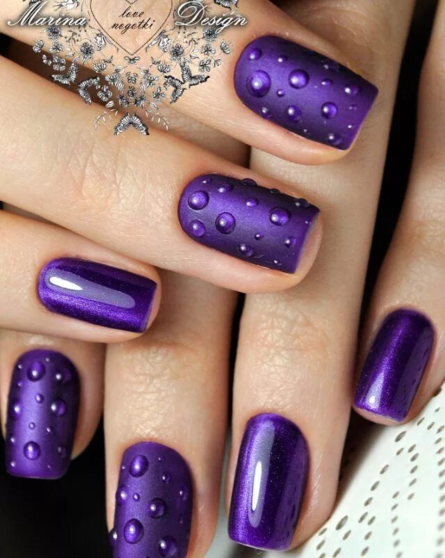 Маникюр идеи фиолетовый цвет Nails design 2018 fotók VK Purple nails, Gold gel nails, Gel nails