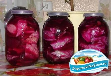 Засолка капусты свеклой кусками