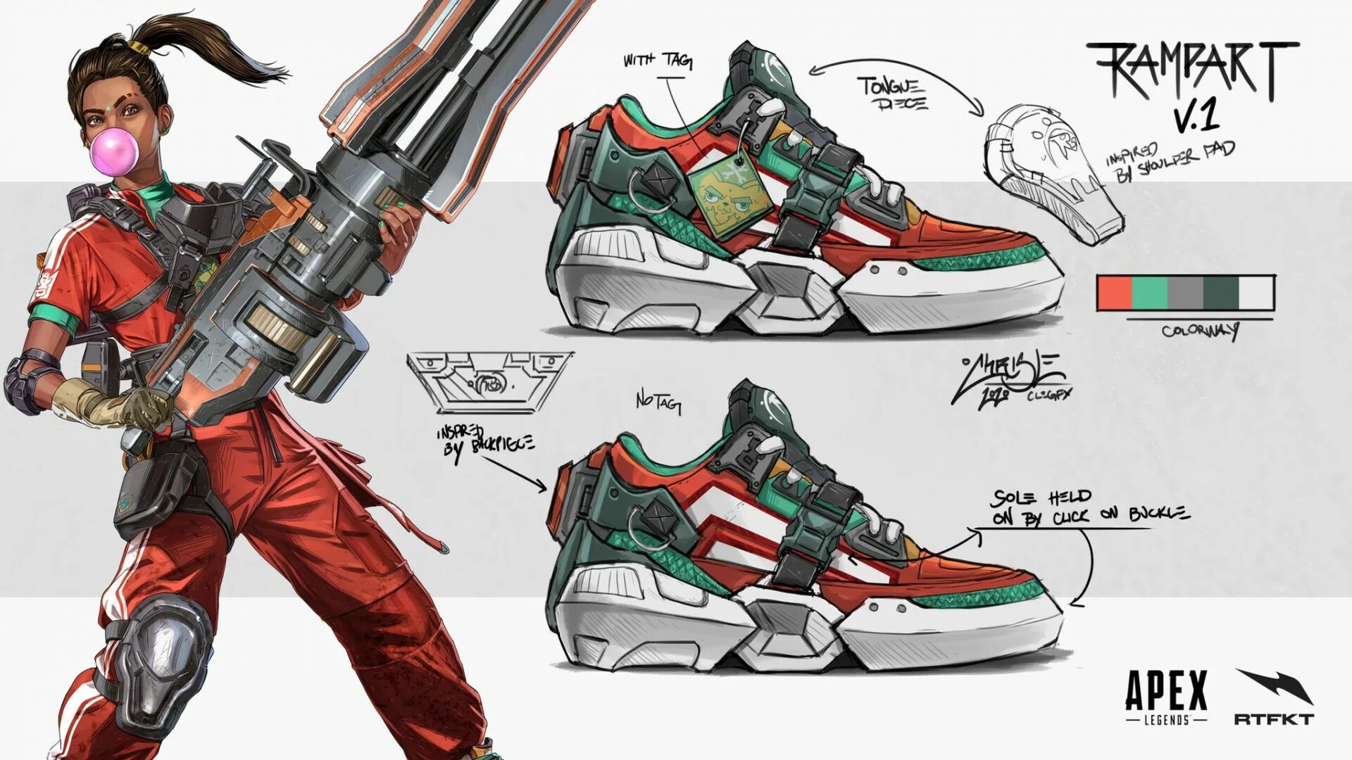 Apex это. Rtfkt кроссовки apex. кроссовки nike apex legends. apex legends рампарт. apex legends рампарт арт.