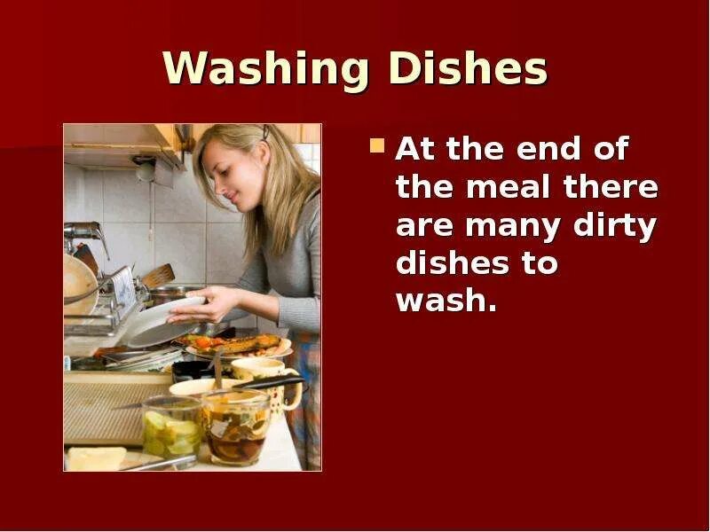 Wash the dishes транскрипция. Washing dishes как на русском. Wash your dishes. Wash the dishes перевод на русский.