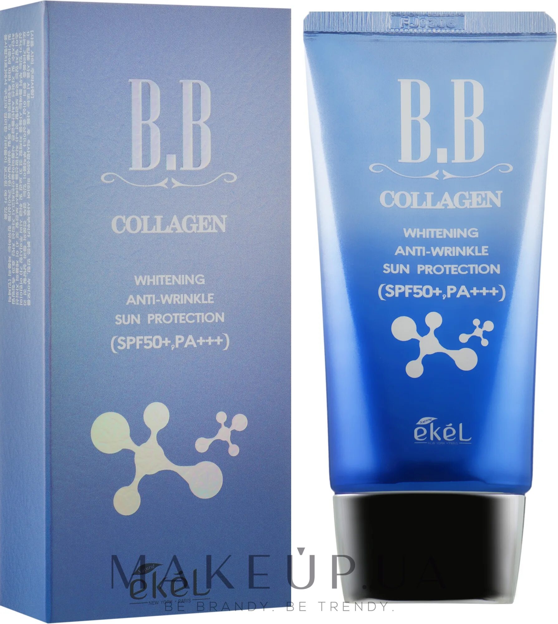 Вв коллаген. Ekel крем BB. BB крем Ekel Collagen. [Ekel] BB крем с коллагеном Collagen BB Cream (tube),spf50/pa+++ 50 мл.. Ekel BB Cream Collagen SPF 50+/pa+++.