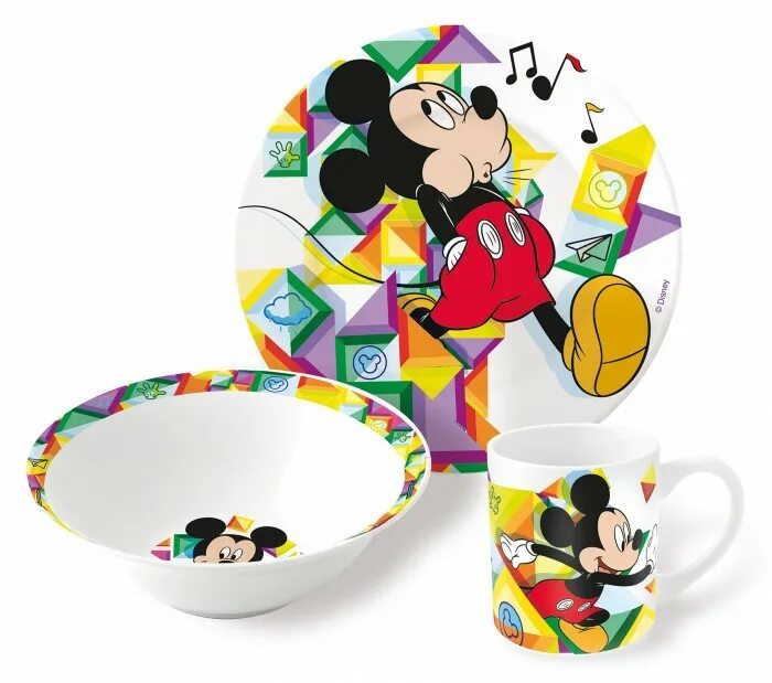 Набор посуды Mickey Mouse. Посуда Disney Микки Маус. Набор детской посуды Микки Маус. Набор посуды Микки Маус перекресток.