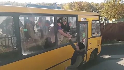 Три автобусные колонны со школьниками