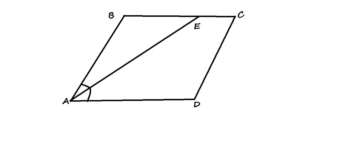 Биссектриса смежных углов параллелограмма. Биссектриса угла параллелограмма. Свойство биссектрисы угла параллелограмма. Бессиктрисапараллелограмма. Параллелограмм АВСД.