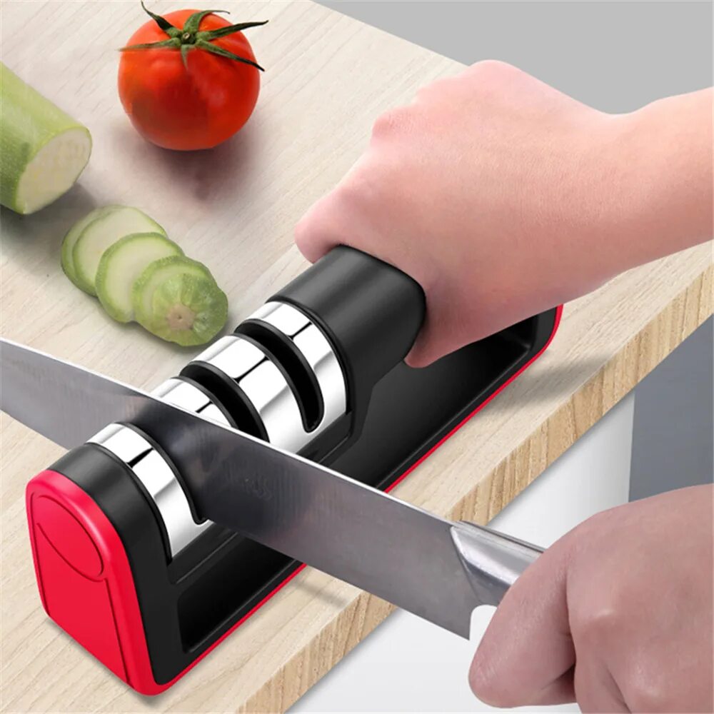 Точилка Knife Sharpener. Точилка для ножей Kitchen Knife Sharpener. Tochilka dlya nojey Knife Sharpener. 3 Stage Knife Sharpener. Купить профессиональную заточку для ножей