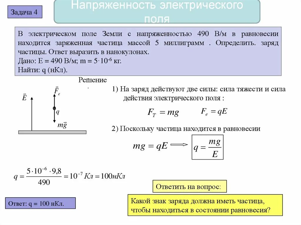 Кинематика поступательного и вращательного движения. Решенные задачи на напряженность электрического поля. Напряжённость электрического поля материальной точки. Кинематика поступательного движения частицы. Найти заряд частицы движущейся