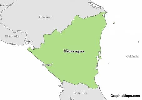 Никарагуа на карте