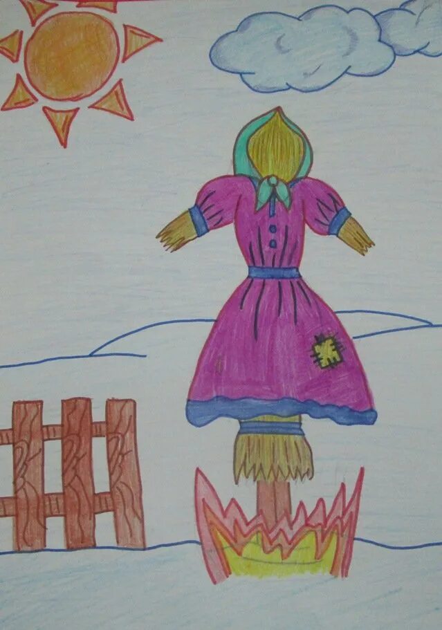 Как нарисовать масленицу 5 класс