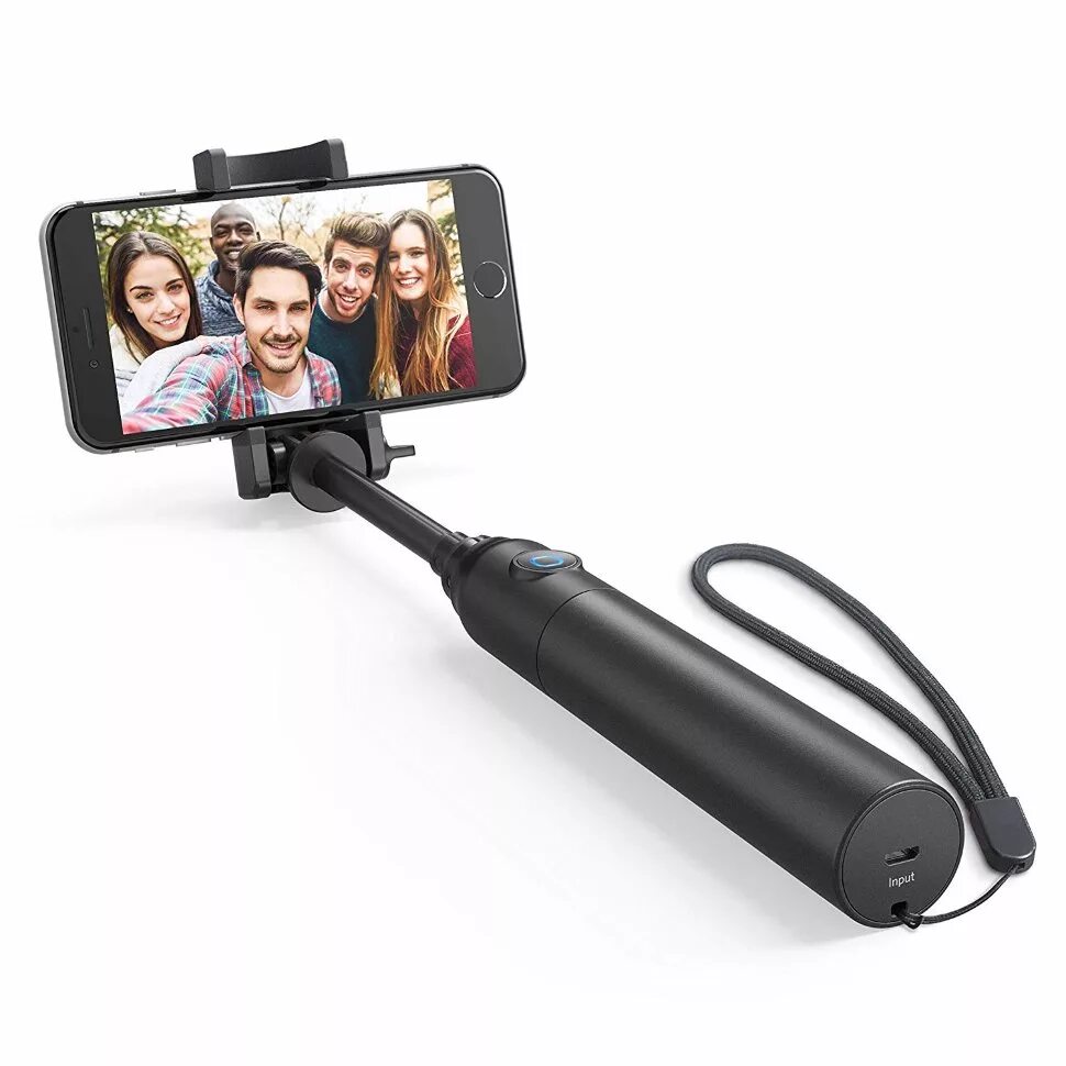 Anker Bluetooth selfie Stick 18-73 см. для смартфонов до 6" черный a7161011. Монопод Anker Bluetooth. Monopod селфи палка. Чехол для Anker selfie Stick.