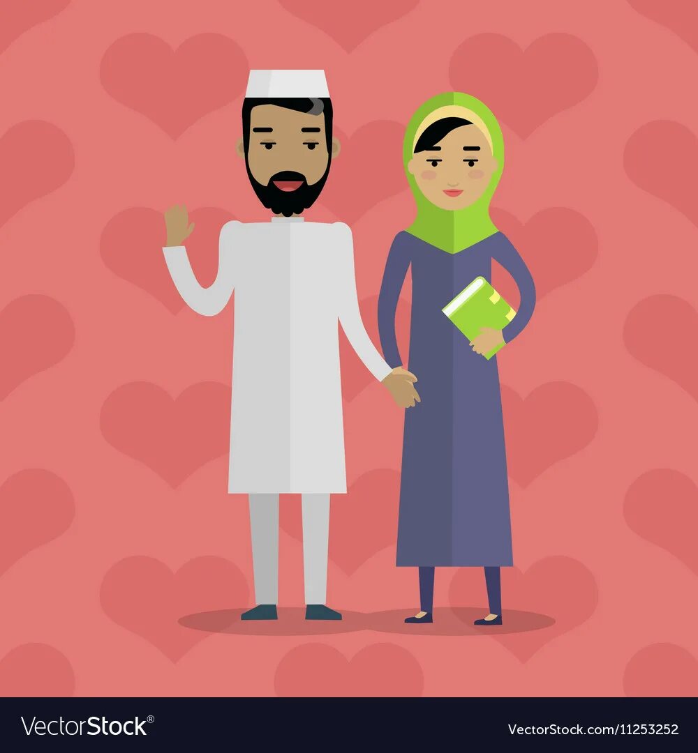 Мусульманская семья в современном мире. Мусульманские рисунки муж и жена. Муж и жена мусульмане. Парные обои для мусульман. Муж и жена арабские