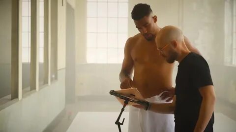 Evander Kane nude in ESPN Body Issue 2019 behind the scenes.