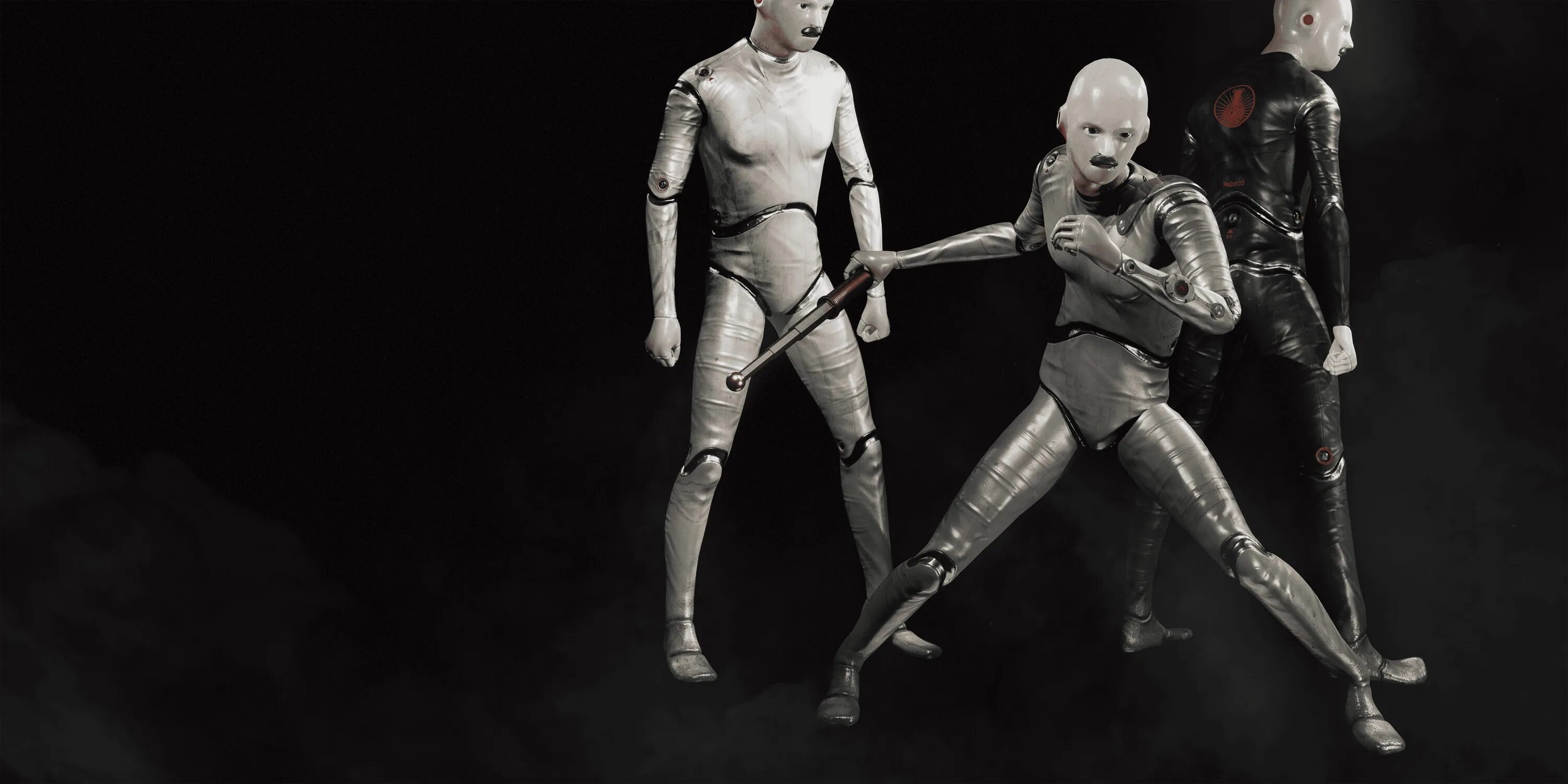 Atomic heart something went wrong. Роботы из атомик харт. робот вовчик atomic heart. атомик харт роботы близняшки. роботы из атомик харт лукашенко.