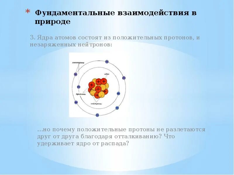 Из чего состоит протон атома. Фундаментальные взаимодействия в природе. Взаимодействие протонов и нейтронов в ядрах атомов. Ядро атома. Протон взаимодействия.