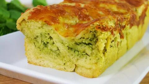 Пирог с домашним сыром и зеленью
