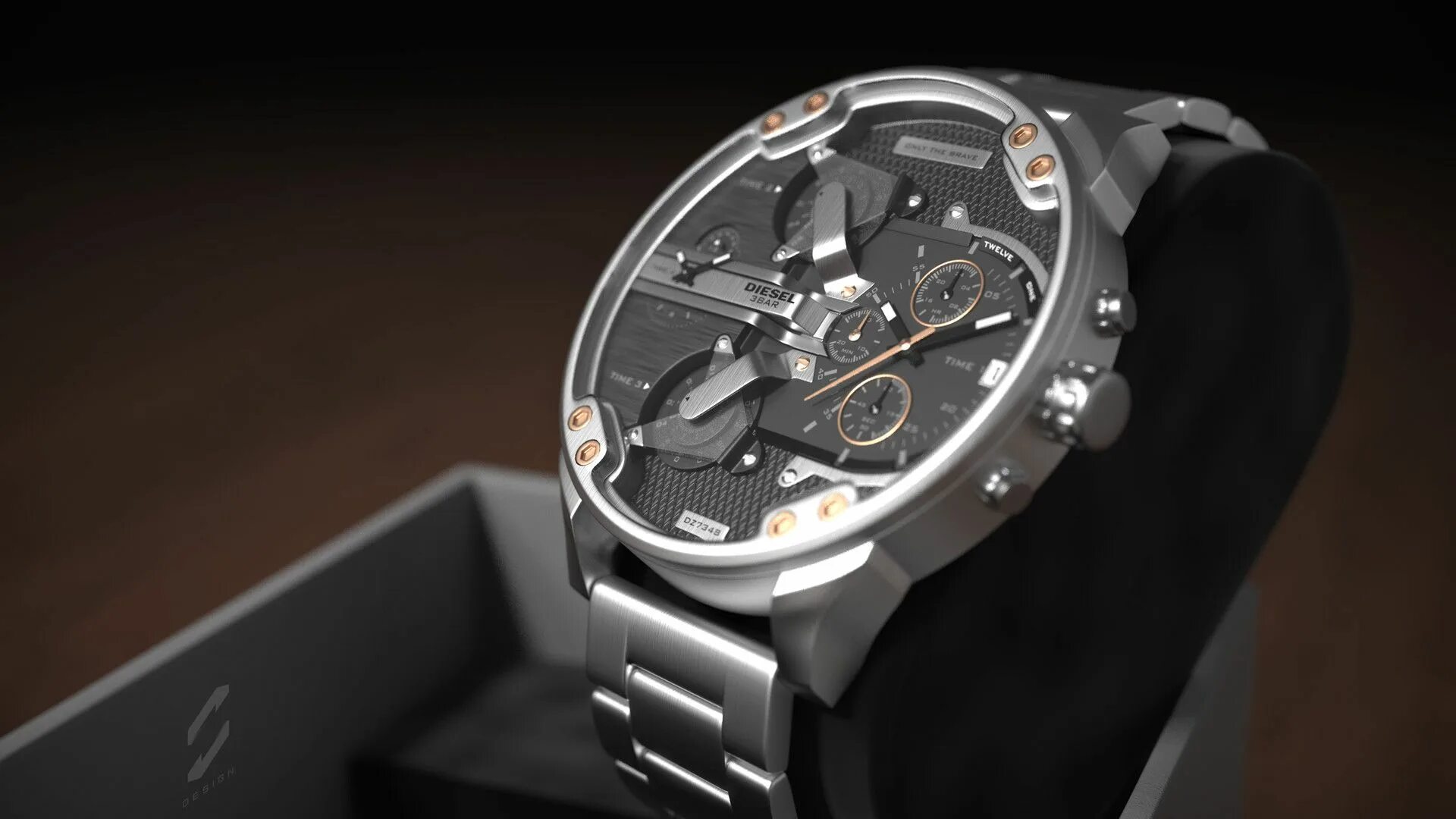 Часы dizel 4289 3d model. Big watch.