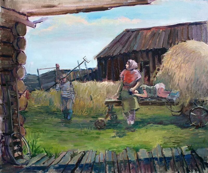 У деревенских ребят число