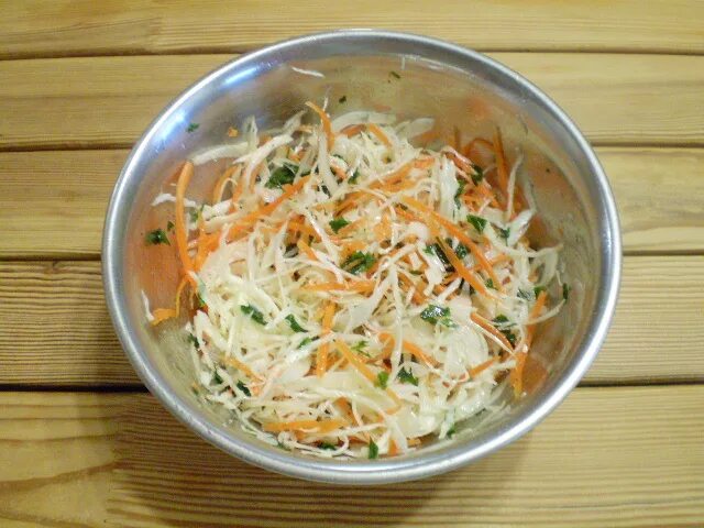 Салат капуста морковь уксус калорийность
