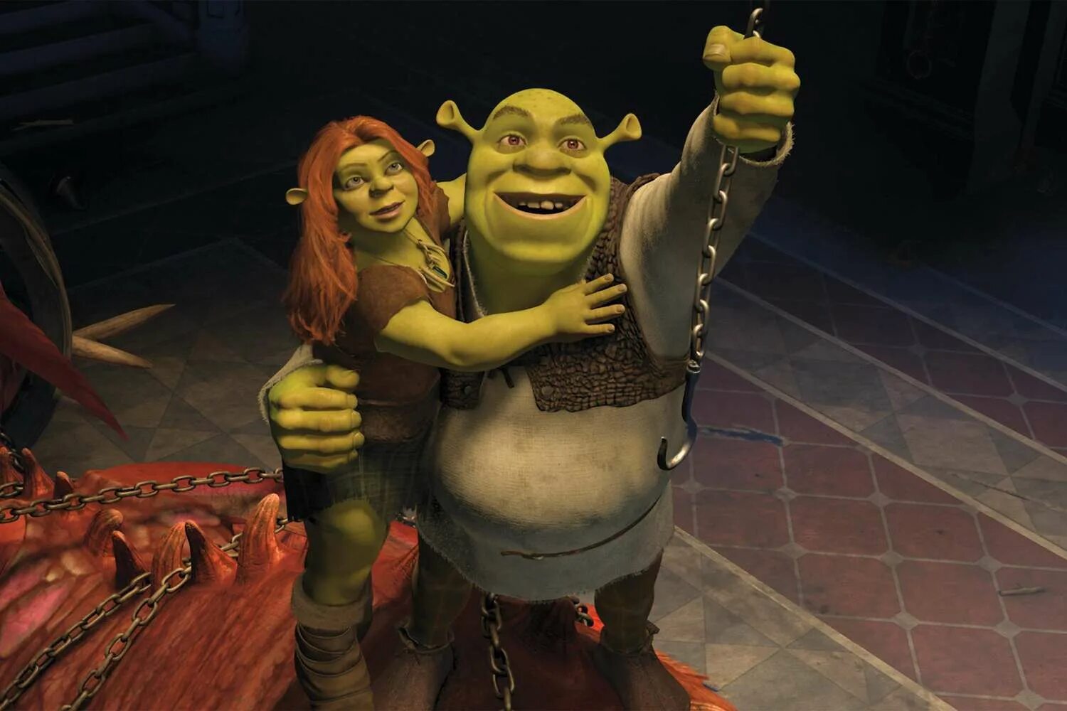 Шрек и Фиона. Shrek Forever after (Шрэк навсегда) (2010). Шрек навсегда мультфильм 2010. Шрек спасает принцессу