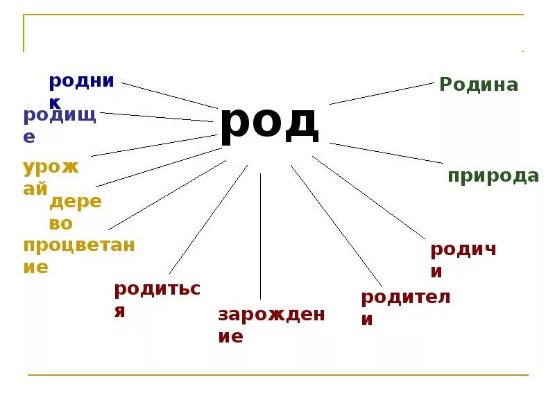 Слово родина связано с родом отечество