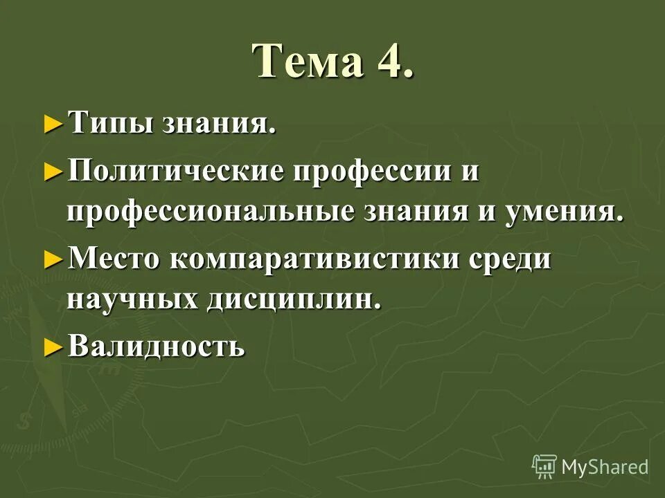 типы знания