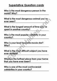 Comparison questions