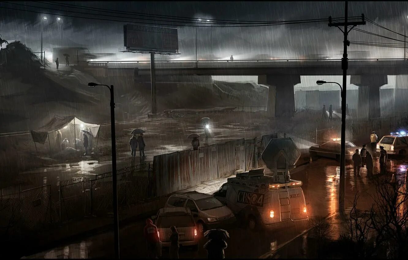 Rain pc. Heavy Rain арт. Heavy Rain концепт арт. Heavy Rain город. Heavy Rain локации.