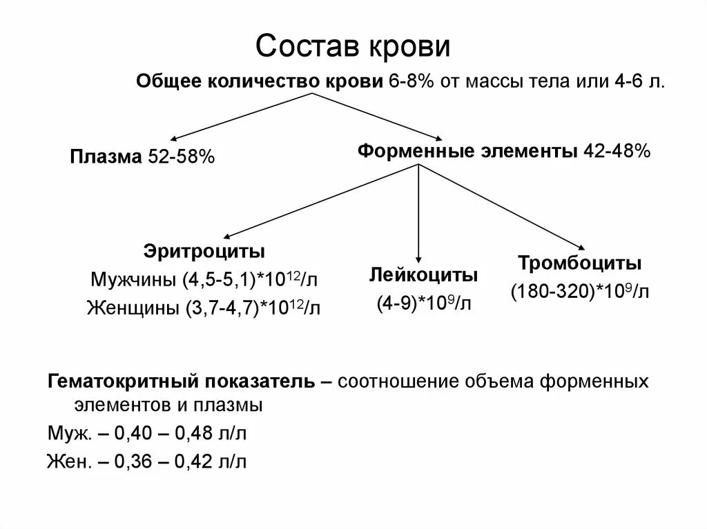 Определение количественного состава крови