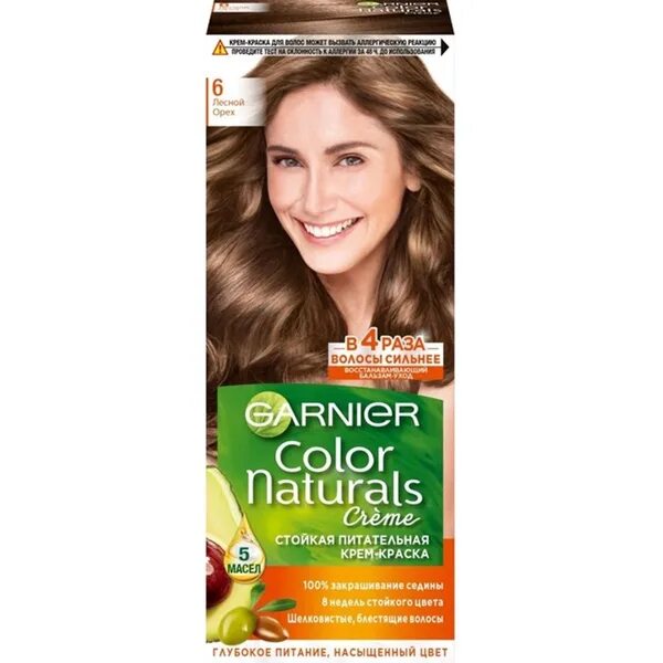 Garnier Color Naturals Cтойкая питательная крем-краска для волос 6 Лесной орех -