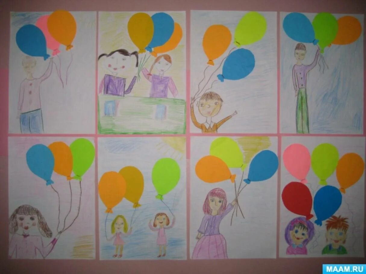 Рисование воздушными шарами в детском саду. Рисование в подготовительной группе. Рисование в подготовительной группе к празднику 1 апреля. Рисование воздушные шары старшая группа. Мы флажками машем и поем