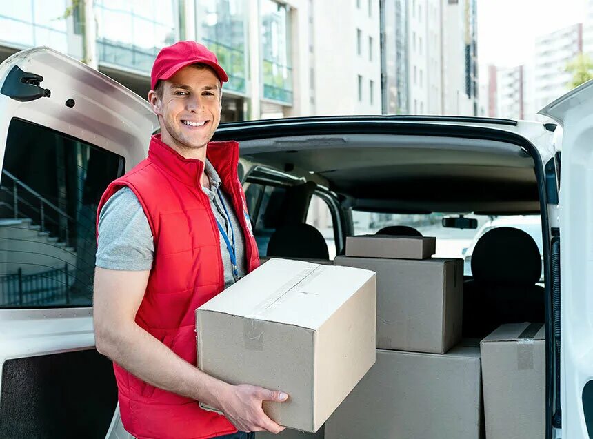 Экспедитор. Доставщик на машине. Торговый представитель на автомобиле. Поставка товара. Транспортные перевозки.