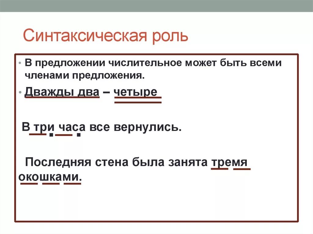 Синтаксическая роль числительног. Синтаксическая роль имен числительных. Синтаксичесакая роль числительных 6 кл. Числительное синтаксическая роль.