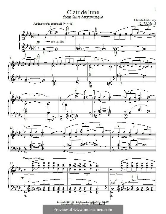 Debussy Clair de Lune Ноты. Дебюсси для фортепиано Ноктюрн. Lune ноты