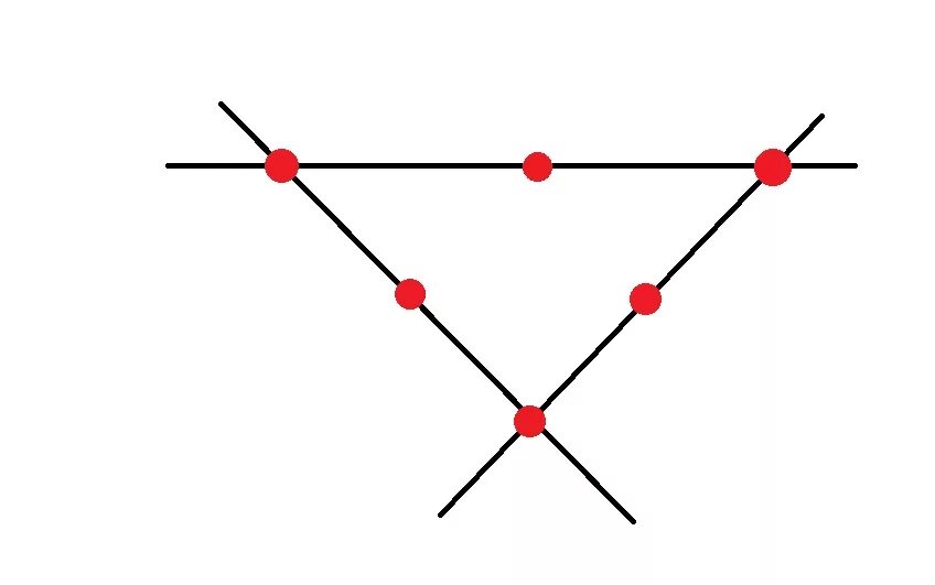 Три точки вход зудик. Начертил три прямых линии. 3 Прямые, 6 точек, по три на каждой. Расположи 6 точек на 4 прямых. Начертить 6 точек 6 прямых.