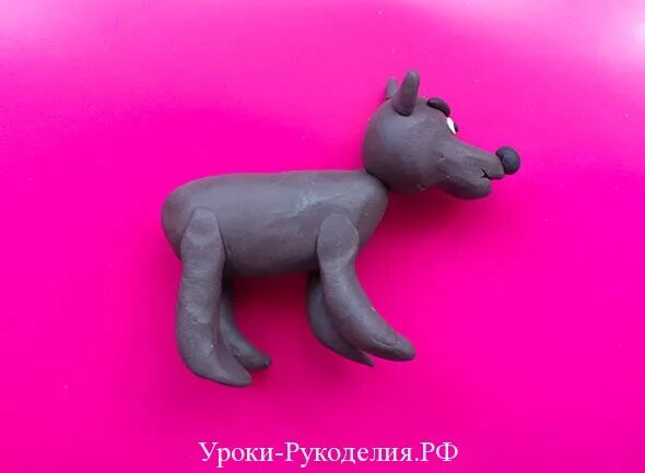 Как слепить волка. Лепим волка. вол из пластилина для детей. волк пластилин. фигурка волка из пластилина.