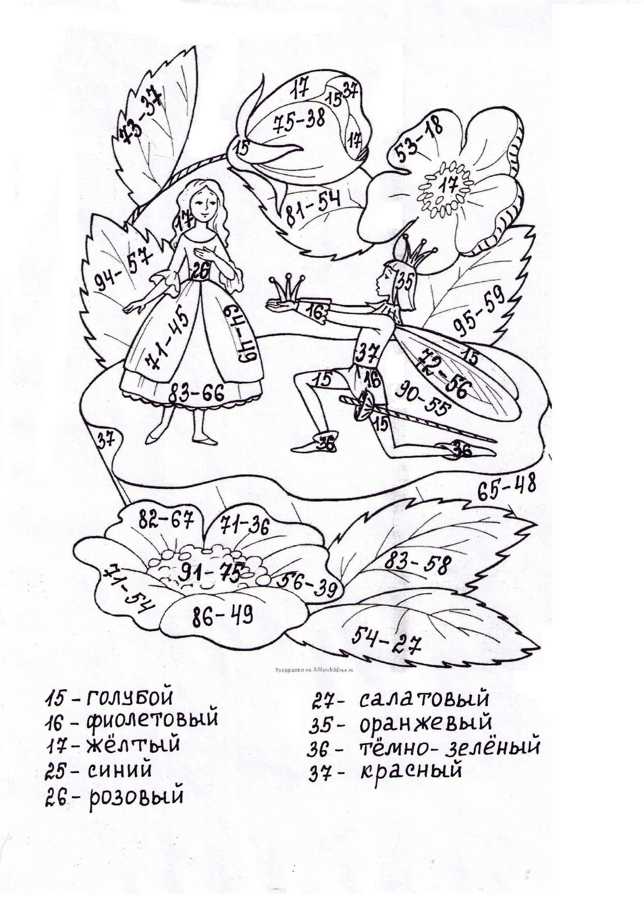 Примеры 2 класс математические раскраски