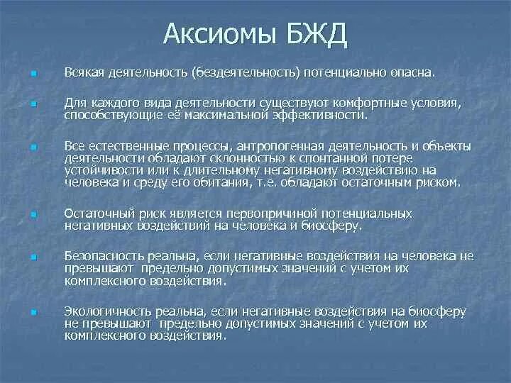 Аксиомы БЖД. Основные Аксиомы безопасности жизнедеятельности. Аксиомы безопасности жизнедеятельности кратко. Сформулируйте Аксиомы БЖД..