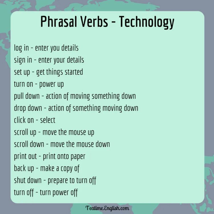 Computer verb. Phrasal verbs technology. vocabulary technology verbs. drop down phrasal verb. phrasal verbs for technology.