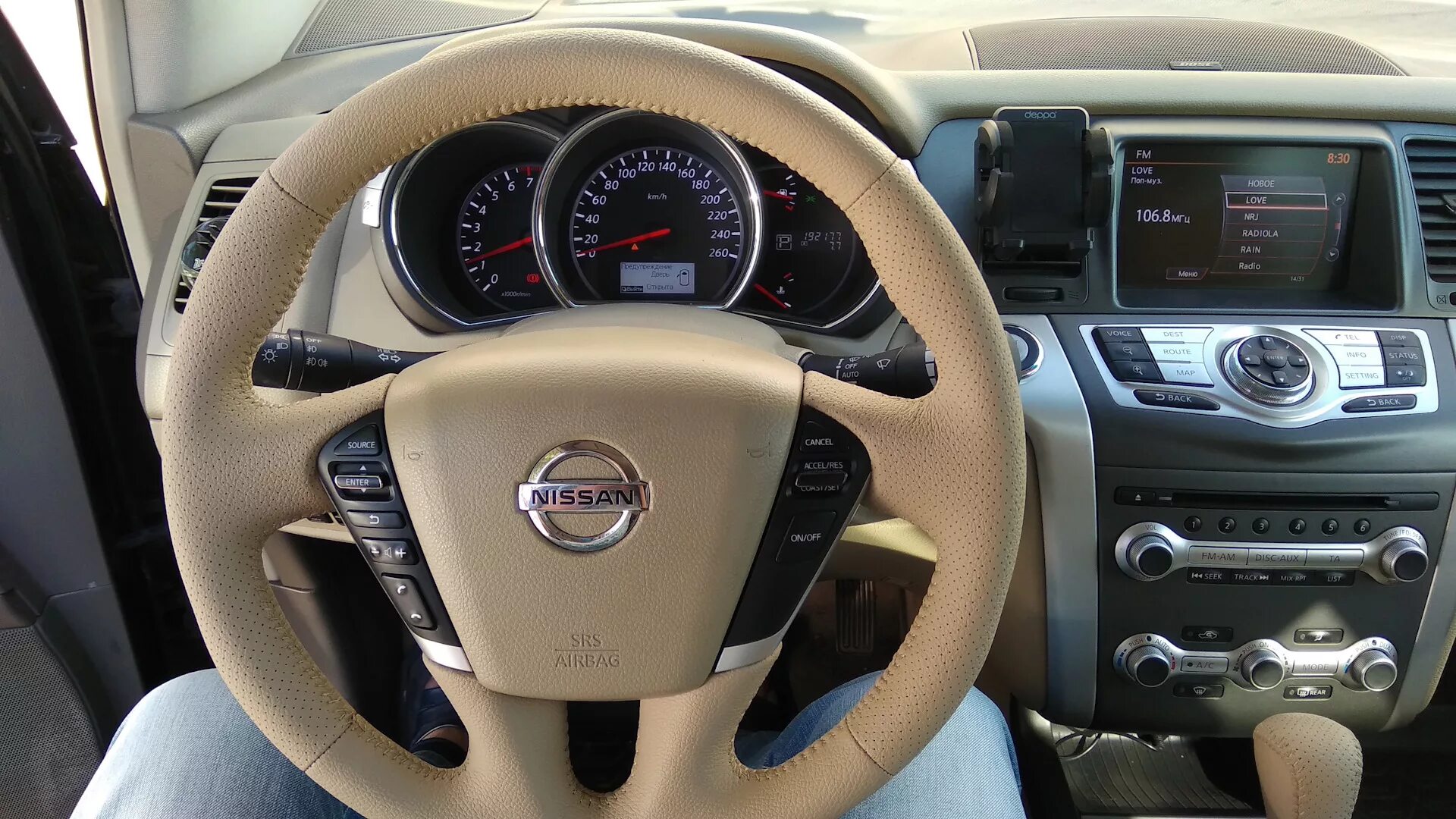 Перетяжка руля Nissan Qashqai экокожей с перфорацией в Екатеринбурге, цены и фот