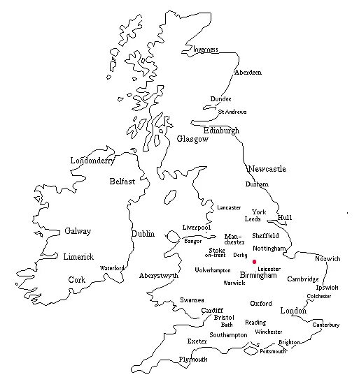 Контурная карта Великобритании с городами. Контурная карта Великобритании для печати. Столица Великобритании на контурной карте. Контурная карта Великобритании на английском языке.