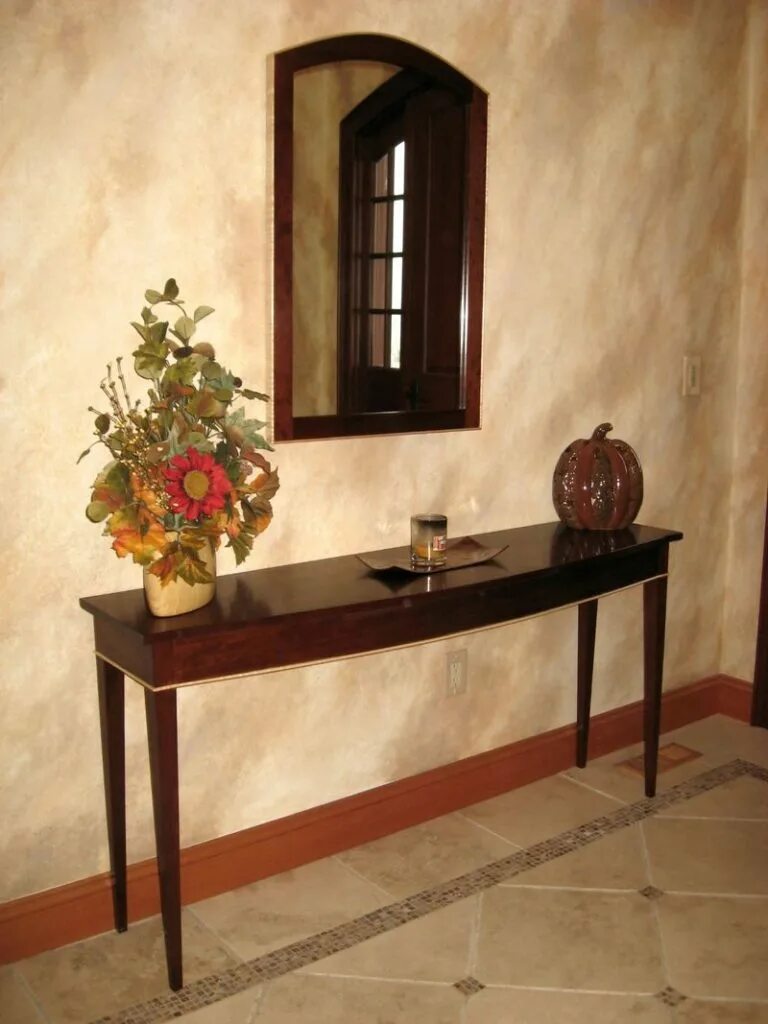 A table with a mirror